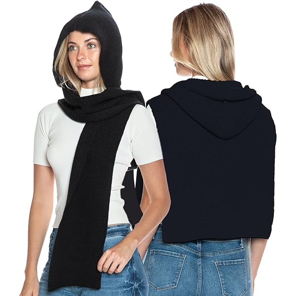 Unisex Fleece Hooded Scarf and Hoodie for Men and Women – One Size